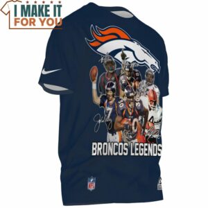 Denver Broncos Legends Team Signed Vintage T Shirt 2