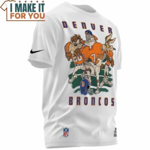 Denver Broncos Looney Tunes Broncos NFL Team Up T Shirt 2