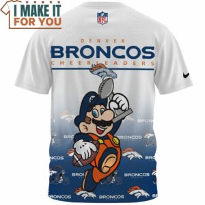 Denver Broncos Mario Super Bowl Champion Cup 3D T Shirt 2
