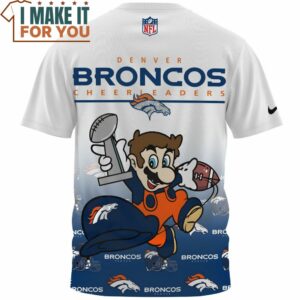 Denver Broncos Mario Super Bowl Champion Cup Cartoon T Shirt 2