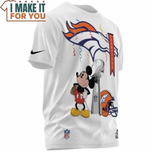 Denver Broncos Mickey NFL Super Bowl Champions Cup T Shirt 2