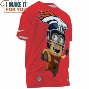 Denver Broncos Minion Football Touchdown 3D T Shirt 2