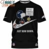 Denver Broncos Snoopy And Woodstock Broncos Fan Nike Just Bow Down T-Shirt, Best Gifts For Broncos Fans