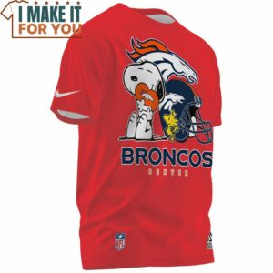 Denver Broncos Snoopy And Woodstock Broncos Fan Football Helmet T Shirt 2