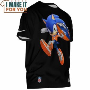 Denver Broncos Sonic NFL Player 3D T Shirt 2 1