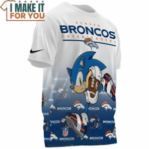 Denver Broncos Sonic Football Player Touchdown T Shirt 3