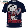 New England Patriots Cool Snoopy Love Heart T-Shirt, Patriots Gifts For Boyfriend