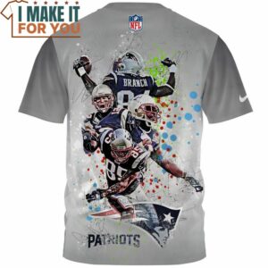 New England Patriots Legends Team Watercolor Art Fullprinted T Shirt 2