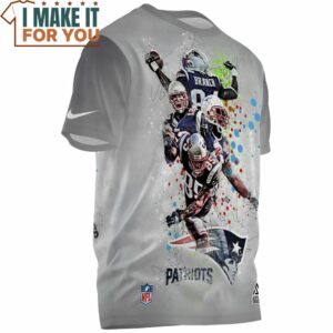 New England Patriots Legends Team Watercolor Art Fullprinted T Shirt 3
