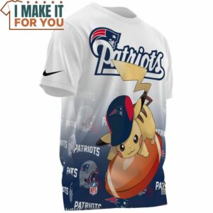New England Patriots x Pikachu Football Lover Fullprinted T Shirt 3