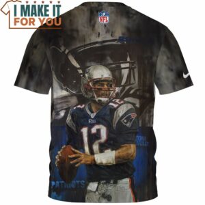 Tom Brady x New England Patriots Vintage Fullprinted T Shirt 2