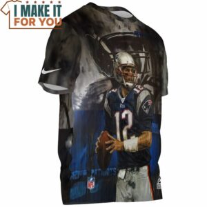 Tom Brady x New England Patriots Vintage Fullprinted T Shirt 3