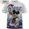 New England Patriots x Mickey Football Super Bowl Champions Cup T-Shirt, Cool Patriots Gifts