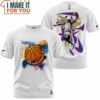 Kobe Bryant Basketball Slam Dunk White T-Shirt, NBA Gift for Fans