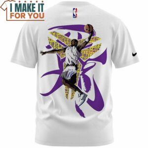Kobe Bryant Basketball Slam Dunk White T Shirt NBA Gift for Fans 3