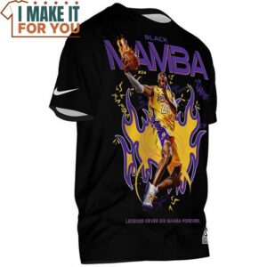Kobe Bryant Black Mamba Legend Never Die Fire Vintage T Shirt NBA Gift for Fans 2