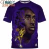 Kobe Bryant Cartoon Art Pink Fullprinted T-Shirt, NBA Gift Ideas