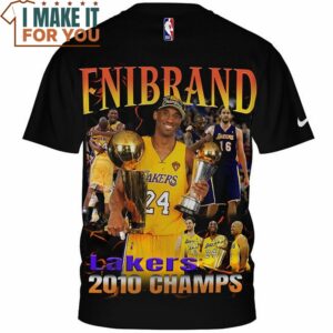 Kobe Bryant FNIBRAND MVP Laker 2010 Champs Vintage T Shirt NBA Gift Ideas 3