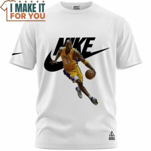 Kobe Bryant Laker 24 Nike White T Shirt NBA Gift Ideas 2