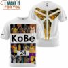 Kobe Bryant Lakers 24 All The Moment Retro White T-Shirt, NBA Gift Ideas