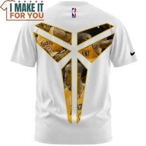 Kobe Bryant Lakers 24 All The Moment Retro White T Shirt NBA Gift Ideas 3