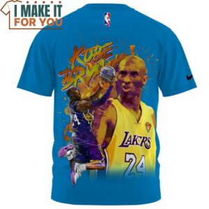 Kobe Bryant Lakers 24 Mamba Watersplash Vintage Blue T Shirt Best Basketball Gifts 2