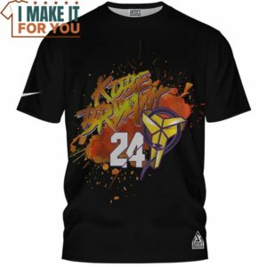 Kobe Bryant Lakers 24 Mamba Watersplash Vintage T Shirt Best Basketball Gifts 3