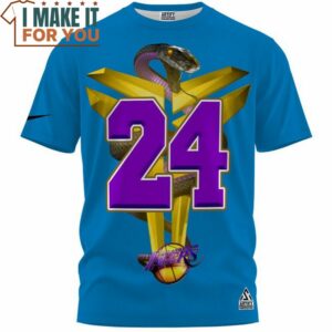Kobe Bryant Lakers 24 Nike Mamba Blue Vintage T Shirt Best Basketball Gifts 3