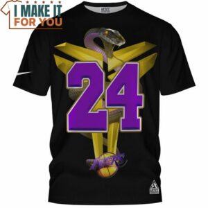 Kobe Bryant Lakers 24 Nike Mamba Vintage T Shirt Best Basketball Gifts 3