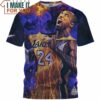 Kobe Bryant Lakers 24 Thunder 3D T-Shirt, Best Basketball Gifts