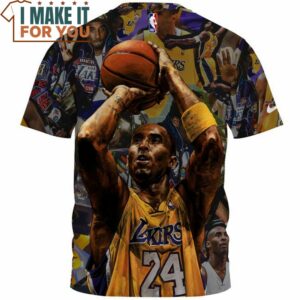 Kobe Bryant Lakers 24 Three Point Fullprinted T Shirt Best Basketball Gifts 2
