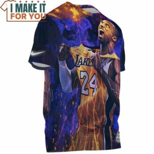 Kobe Bryant Lakers 24 Thunder 3D T Shirt Best Basketball Gifts 3
