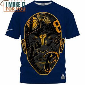 Kobe Bryant Mamba 24 Forever Navy T Shirt Best NBA gifts for fans 3