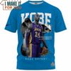 Kobe Bryant Mamba Lakers 24 Signed Quote Blue T-Shirt, Best NBA gifts for fans