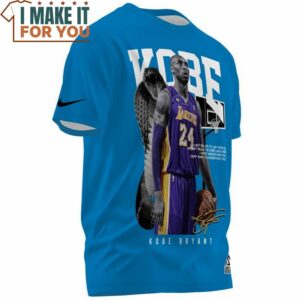 Kobe Bryant Mamba Lakers 24 Signed Quote Blue T Shirt Best NBA gifts for fans 2