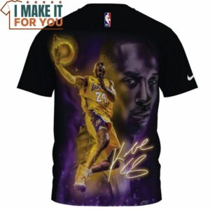 Kobe Bryant Signed Thunder 3D Fullprinted T Shirt Best NBA gifts for fans 2