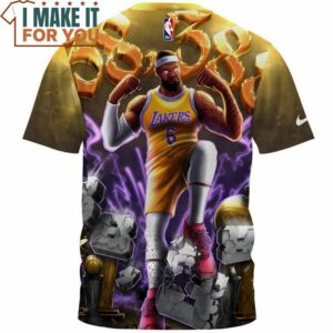 Lebron James 38388 NBA Break Point Lakers 6 Vintage T Shirt 2