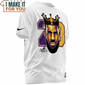 Lebron James King And NBA Cup Lakers 23 Vintage T Shirt 2
