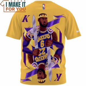 Lebron James King Card Lakers 6 Vintage T Shirt 2