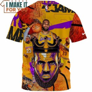 Lebron James King Crown Lakers Cavs Vintage T Shirt 2