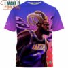 Lebron James King and GOAT Lakers Cartoon Art T-Shirt