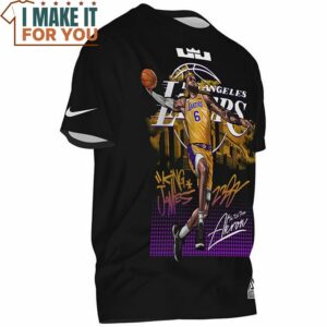 Lebron James King Crown Los Angeles Lakers 6 Vintage T Shirt 2