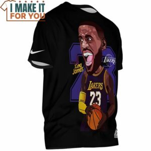 Lebron James King James Lakers 23 Cartoon T Shirt 2