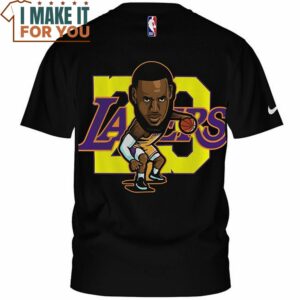 Lebron James King Lakers Funny Cartoon Style T Shirt 2