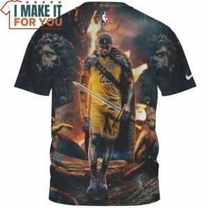 Lebron James King On War Lion Vintage T Shirt 2