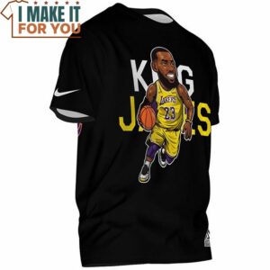 Lebron James King Lakers Funny Cartoon Style T Shirt 3