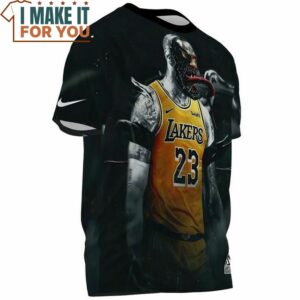 Lebron James Lakers 23 Venom Vintage Fullprinted T Shirt 2