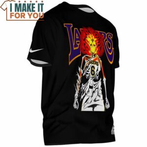 Lebron James Lakers 6 Skeletal Vintage T Shirt 4