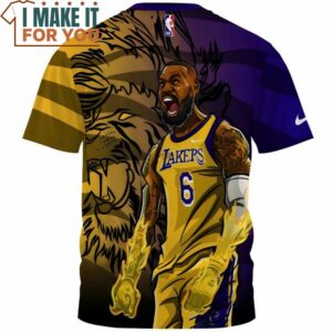 Lebron James Lion King Vintage Cartoon Art T Shirt 2
