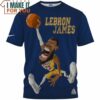 Lebron James Slam Dunk Cartoon Funny Lakers 23 T-Shirt